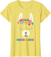 Llama Shirts & Alpaca Gifts Mama Llama Mom Christmas Birthday Mothers Day T-Shirt - Lemon Yellow