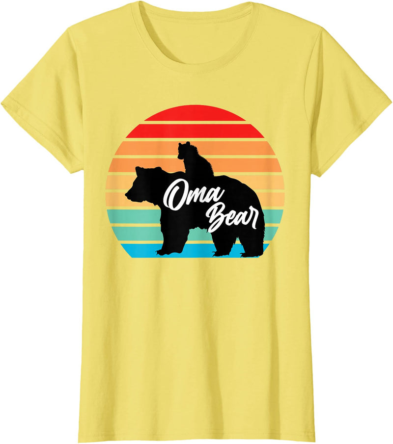 mother's day Gifts oma bear grandma bear T-Shirt - Lemon Yellow