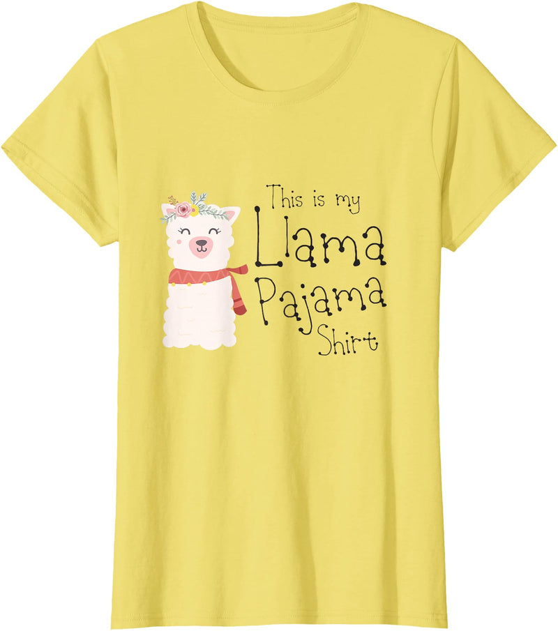 Cute This Is My Llama Pajama Shirt Gifts Womens & Kids This is My Llama Pajama Shirt Cute Alpaca Gift T-Shirt - Lemon Yellow