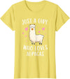 Cute Alpaca Llama Lover Clothing Gifts For Women Just A Girl Who Loves Alpacas Funny Alpaca Gifts for Girls T-Shirt - Lemon Yellow
