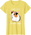 Just a Girl Cute Funny T-Shirts Just a Girl Who Loves Guinea Pigs - Cute Pets Lover Gift T-Shirt - Lemon Yellow