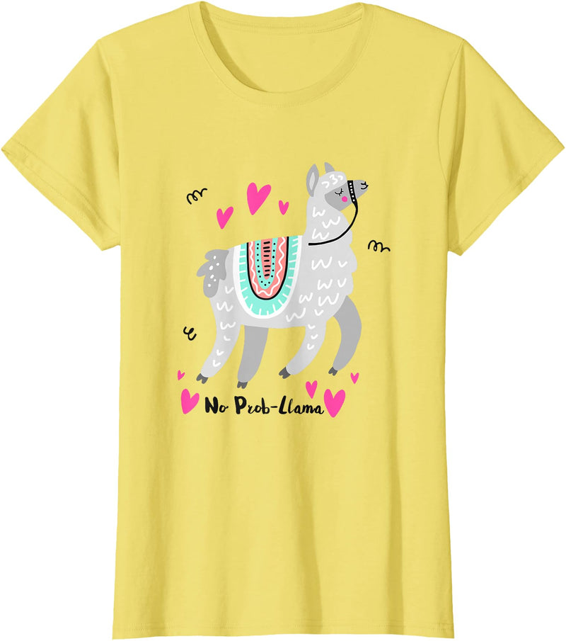 No Prob Llama - Funny Llama Alpaca Lover T-Shirt Gift Tshirt T-Shirt - Lemon Yellow