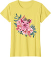 Pig Leopard Headband Flower Pig With Leopard Headband Flower Pig Lover T-Shirt - Lemon Yellow