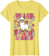 KATYLIN Just A Girl Who Loves Llamas Llama Lover Girls Kids T-Shirt - Lemon Yellow