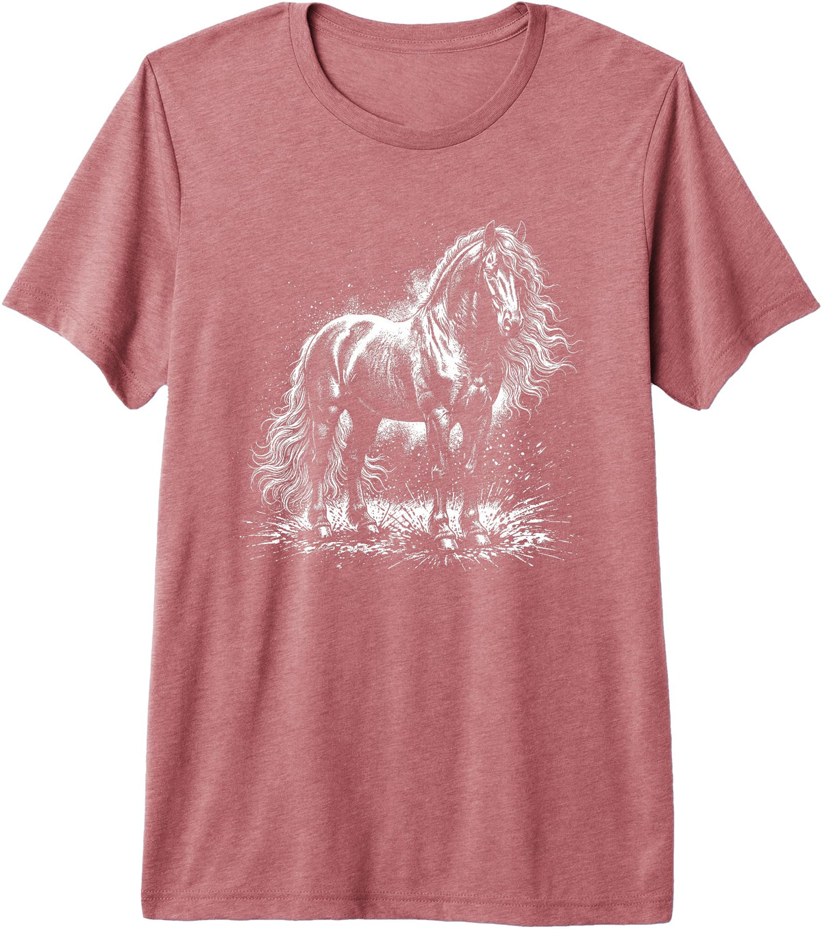 Horse Tee Horse Premium Tri-Blend T-Shirt - Mauve
