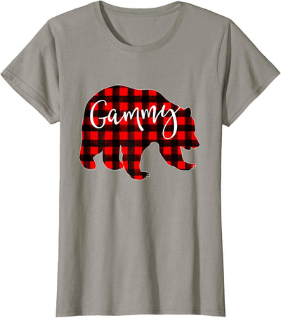 Red Plaid Matching Family Bear Christmas Buffalo T-Shirt