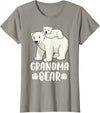 Polar Bear Family Art Creations Grandma Bear and Cub T-Shirt - Slate Grey