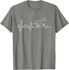 Horse lover rider gifts Horse heartbeat horse lover rider I love horses heart rate T-Shirt - Olive Heather