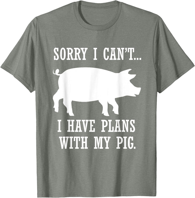 Lustige Schwein Bauernhof Tier Zitate Plans with My Pig Farmer Piggy T-Shirt - Olive Heather