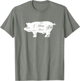 LGBTQIA+ Power Design Nasty Hungry Dirty Pig Design - Fun Gay Pig Pride - LGBTQIA+ T-Shirt - Olive Heather