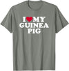 I love my guinea pig T-Shirt - Olive Heather