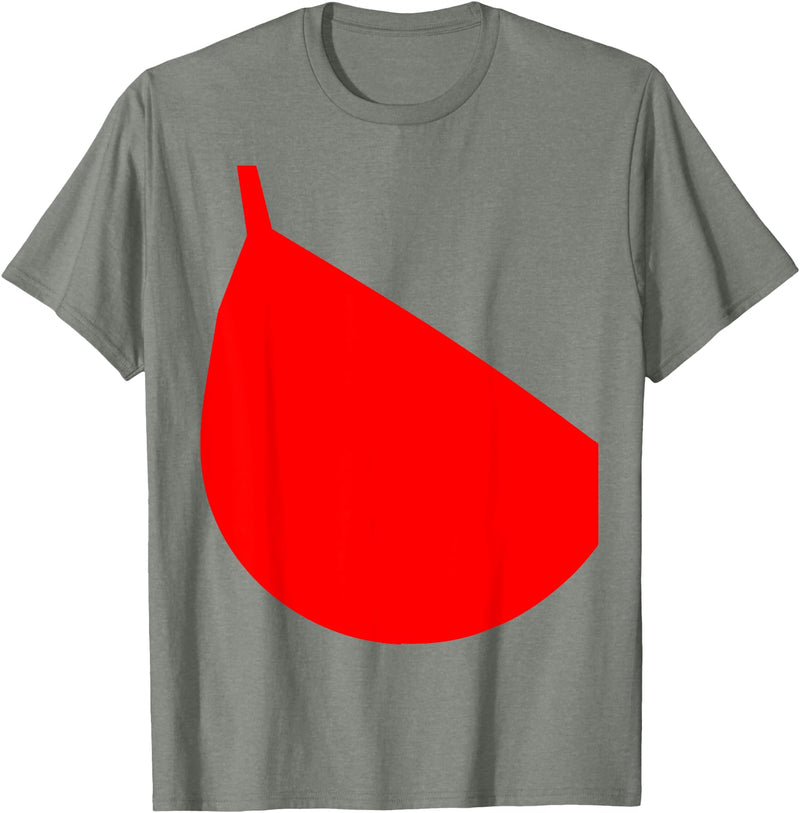 Halloween Costume T-shirts Etc. Over Sized Bra Halloween Couples Costume T-Shirt - Olive Heather