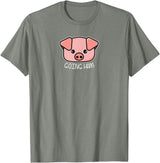 Funny Video Game Clothing Gifts for Gamers Going Ham - Funny Gamer and BBQ Chef Pig Gift T-Shirt - Olive Heather