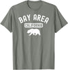 Cali Retro Tees Bay Area San Francisco Oakland Berkeley California 510 Bear T-Shirt - Olive Heather
