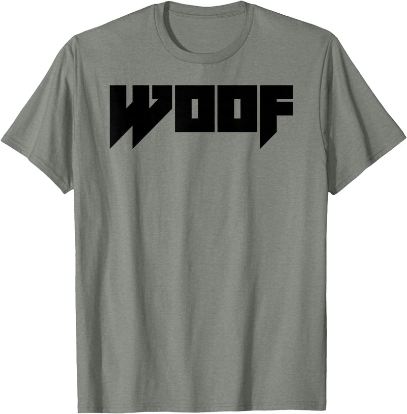 WOOF Gay Men Bear Daddy Pride LGBTQIA+ Funny Metal Novelty T-Shirt - Olive Heather