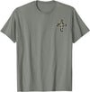 Camo Cross Fishing Faith Christian 2 Sided Hunting Fishing Cross Camo Faith Christian Fisherman Hunter T-Shirt - Olive Heather
