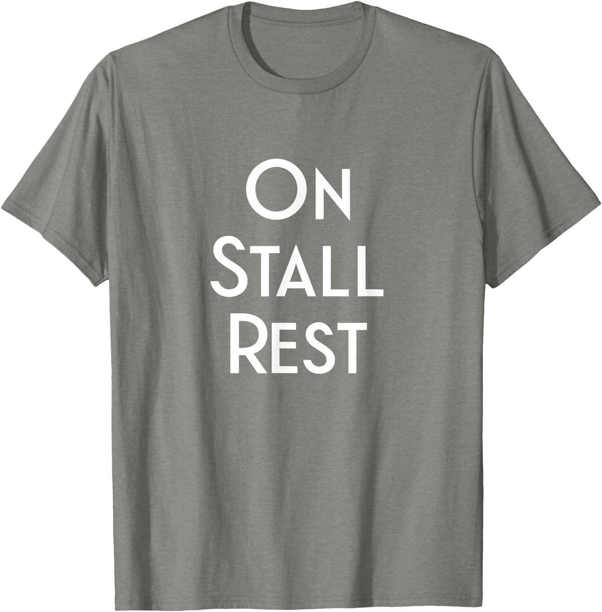 Get Well Horse Gifts for Equestrians & Horselovers Get Well Horse Gifts On Stall Rest T-Shirt - Olive Heather