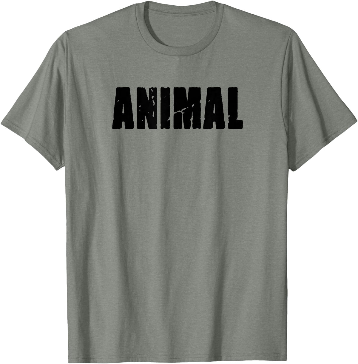 Animal Gym Rabbit Workout Bodybuilding Fitness T-Shirt in Olive Heather