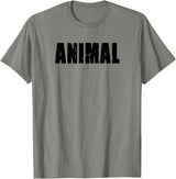 Animal Gym Rabbit Workout Bodybuilding Fitness T-Shirt in Olive Heather