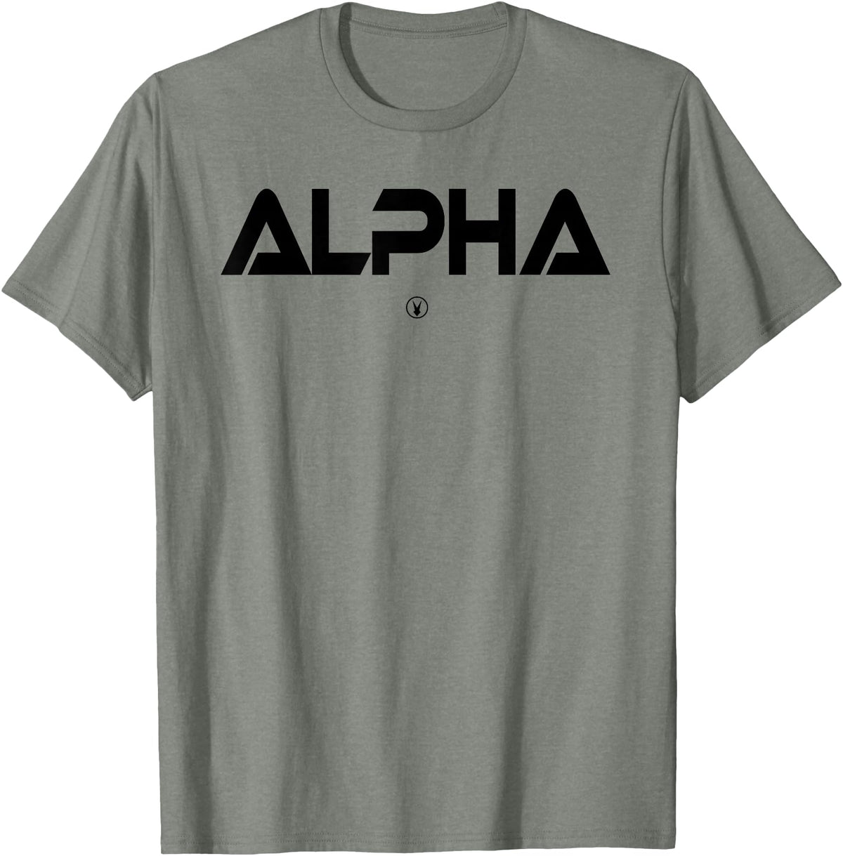 Mens ALPHA Gym Rabbit Workout Bodybuilding Fitness T-Shirt in Olive Heather