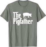 Funny Pig Whisperer Shirts Gifts The Pig Father Funny Pig Lover Whisperer T Shirt Gift T-Shirt - Olive Heather