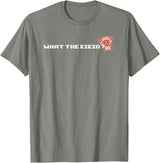 Crazy Fun Designs - Animals What The EIEIO - Farm Pig - T-Shirt T-Shirt - Olive Heather