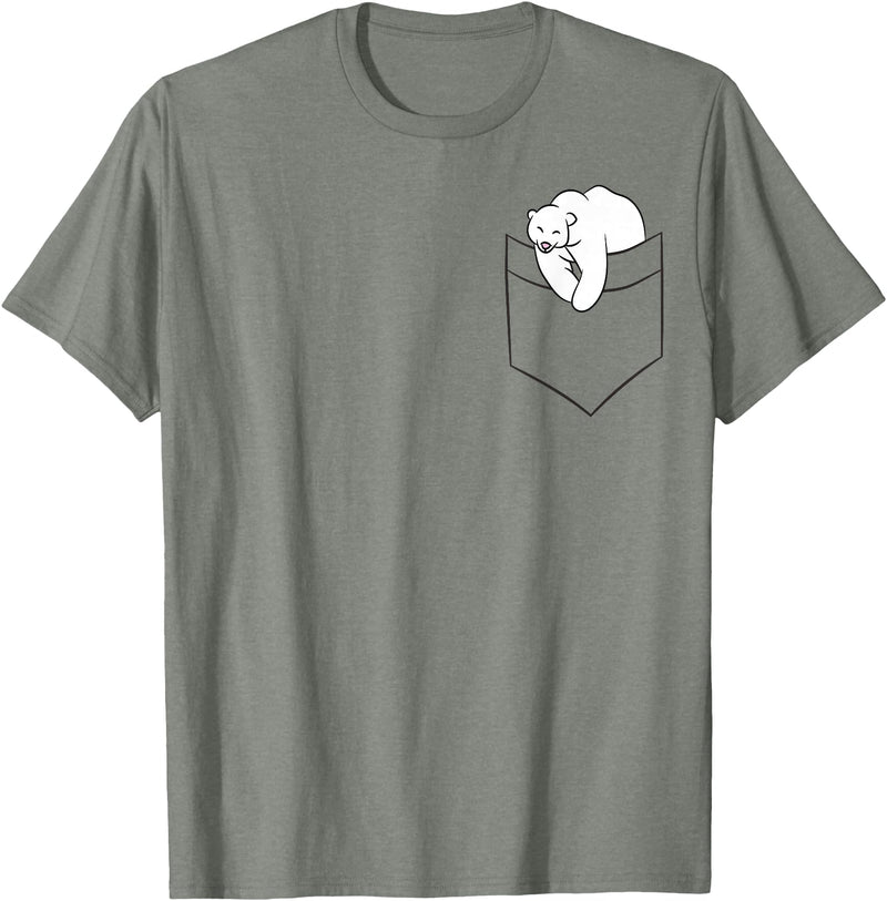 Niedliche Eisbär-Geschenke Polar Bear in Bag Funny Polar Bear in Bag T-Shirt - Olive Heather