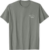 The Polar Bear Apparel Co Polar Bear Minimalist Badge Patch Line Art T-Shirt - Olive Heather