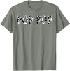Cow Pattern Print Family Matching Birthday Apparel Cow Pop Pop Birthday Family Matching Girl Boy Farm Birthday T-Shirt -