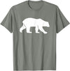 Walking Polar Bear T-Shirt - Olive Heather