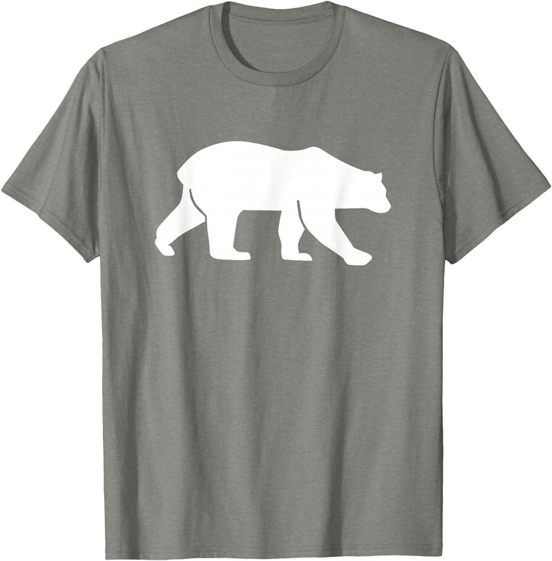 Walking Polar Bear T-Shirt - Olive Heather