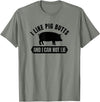 Happy BBQ Apparel I Like Pig Butts And I Cannot Lie Funny BBQ Grilling T-Shirt T-Shirt - Olive Heather