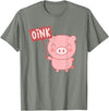 Funny Pig Lover Shirts Oink Cute Pig Lover Pig Farming Farmer Piglet Farm Animal T-Shirt - Olive Heather