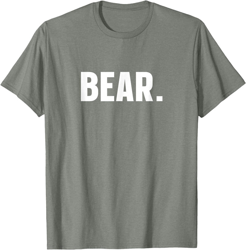 indecent Words BEAR Simple Word BEAR T-Shirt - Olive Heather