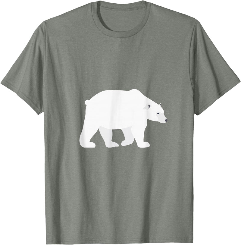 T-Shirts for Kids Cute Polar Bear Kids T-Shirt T-Shirt - Olive Heather