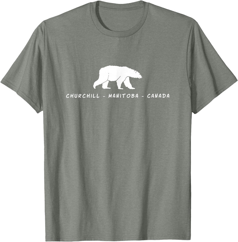 Churchill Polar Bear Shirts & Gifts Churchill Manitoba Canada Polar Bear T-Shirt - Olive Heather