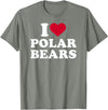 I love polar bears T-Shirt - Olive Heather