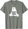 Polar Bear Tees and Cute Quotes Bearly Awake Polar Bear Tshirt Gift for Winter Bear Lover T-Shirt - Olive Heather