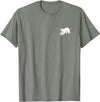 Playful Critter Apparel Co. Polar Bear Minimalist Black and White T-Shirt - Olive Heather