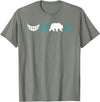 Shane's Brain Designs Funny T-Shirt - Grin And Bear It. T-Shirt - Olive Heather