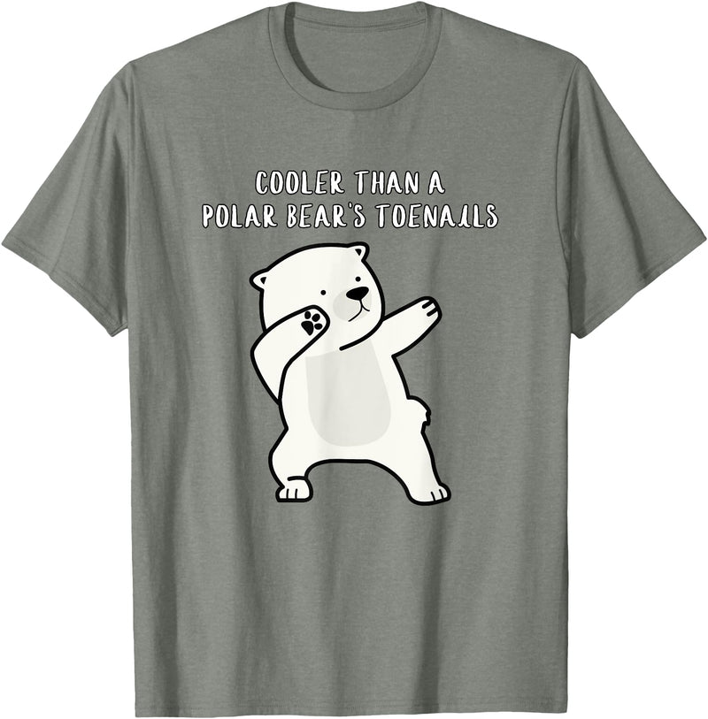Cooler than a Polar Bear’s toenails Funny Dads T-Shirt - Olive Heather