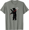 RealCoolShirts AWESOME AXE BEAR - Yaroslavl Russia Flag Halberd Bear Shirt T-Shirt - Olive Heather