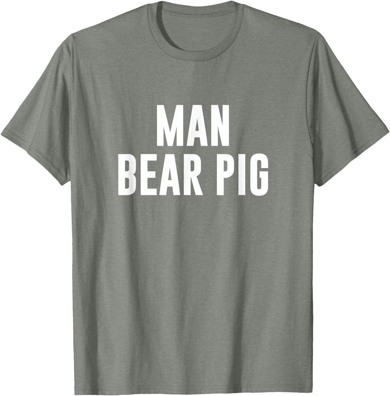 Man Bear Pig T-Shirt - Olive Heather
