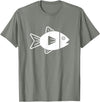 Fish gifts Fish icon T-Shirt - Olive Heather