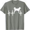 Hundekarelische Bärn-Liebhaber-Geschenke Karelian Bear Heartbeat Dog Mum Dad Pet Gift T-Shirt - Olive Heather