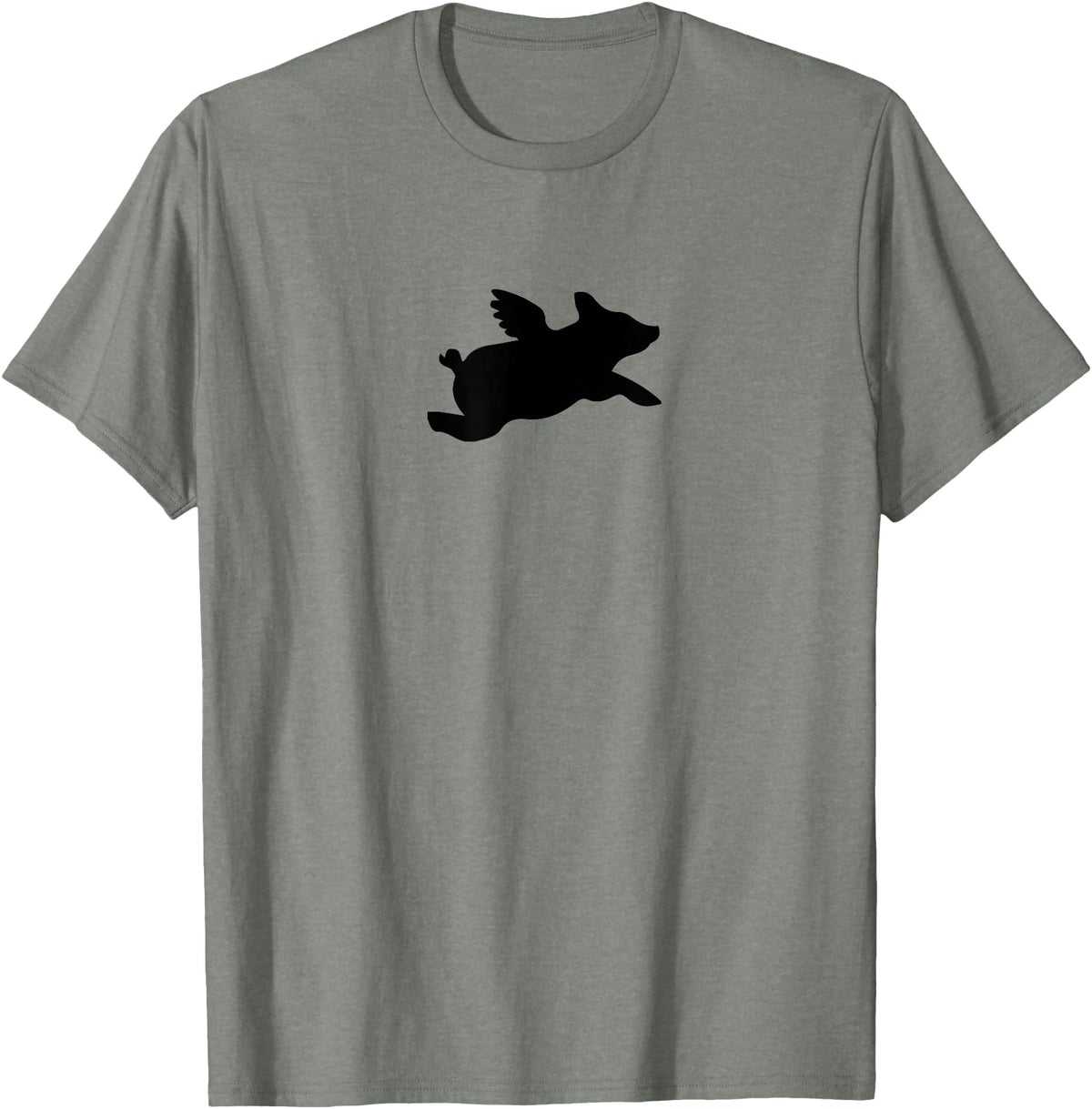 Pigs Flying Pig T-Shirt - Olive Heather