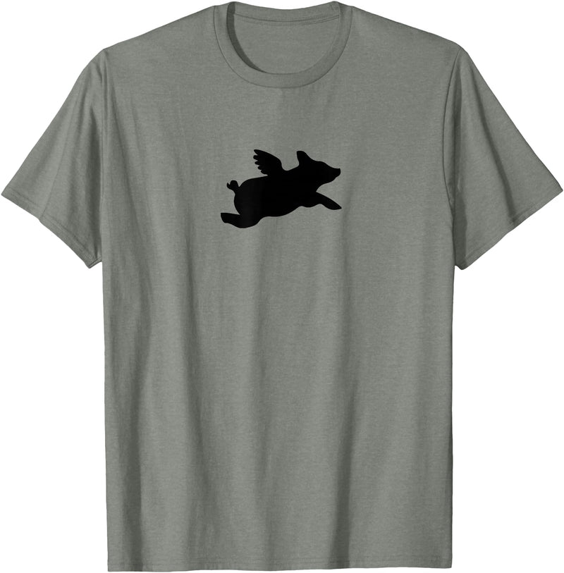 Pigs Flying Pig T-Shirt - Olive Heather