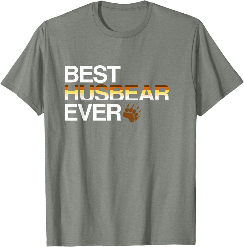 LGBT Love is Love Gay Bear Shirts Gay Bear Tee The Best Husband of All Time T-Shirt - Olive Heather
