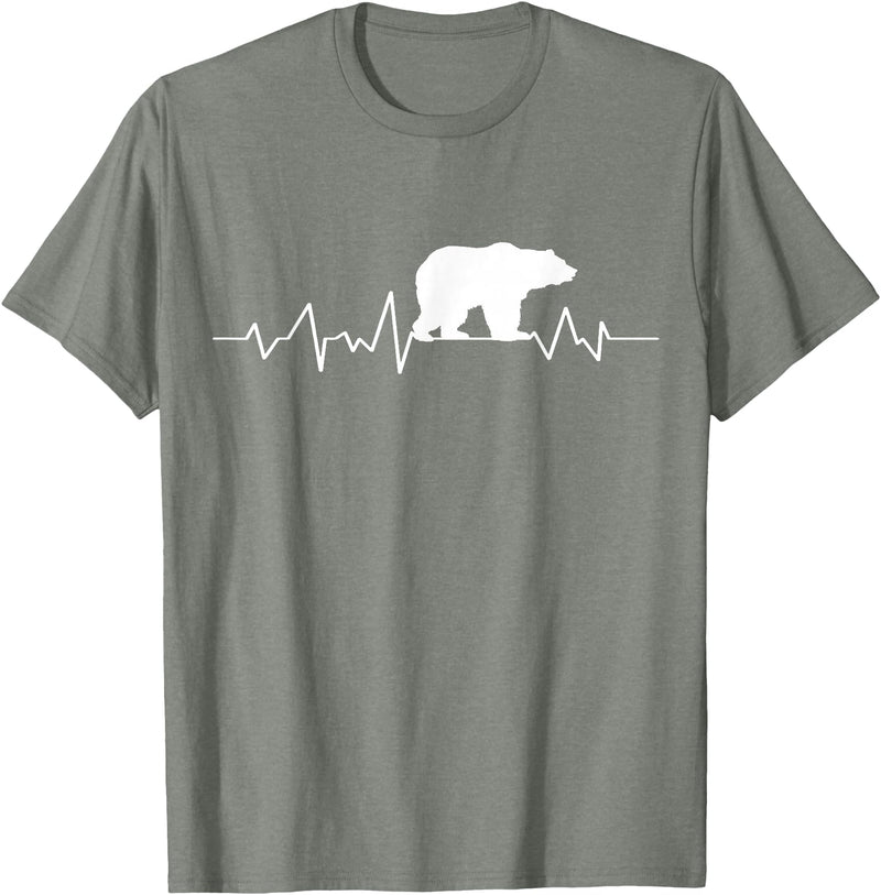 bear heartbeat t shirt Bear Heartbeat T-Shirt T-Shirt - Olive Heather
