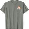 Pocket Hamster Shirt, Funny Hamster in Pocket Gift Tshirt T-Shirt - Olive Heather